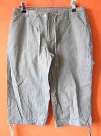 Dámské khaki 3/4 plátěné kalhoty zn. Papaya