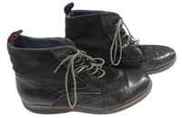 Pánské černo-hnědé kotníkové šněrovací boty zn. Nicola Benson vel. 43