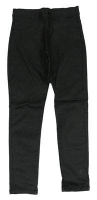 Černé skinny kalhoty koženého vzhledu zn. F&F