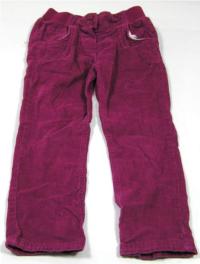 Růžové manžestrové kalhoty zn. Cheroke 