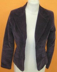 Dámské fialové manžestrové sako