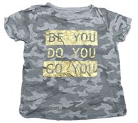 Šedé army tričko s nápisem zn. Primark