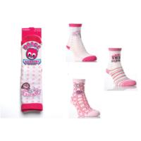 Outlet - 3pack bílo-růžové ponožky vel. 19-22