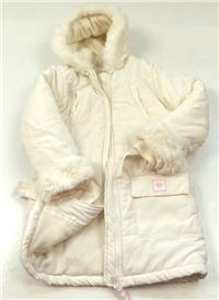 Smetanový šusťákový zimní kabát s kapucí zn.Cherokee