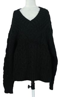 Dámský černý vzorovaný svetr zn. Zara