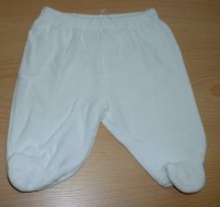 Bílé sametové kalhoty se šlapičkami