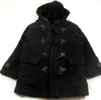 Černý vlněný zateplený kabátek s kapucí zn. Marks&Spencer