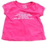 Růžové tričko s nápisy zn. Early Days 
