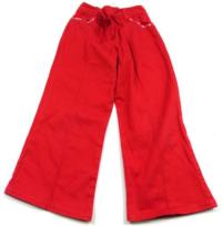 Červené plátěné kalhoty s kytičkami zn. George