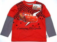 Outlet - Červeno-šedé triko s McQueenem