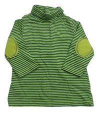 Zeleno-limetkové triko s rolákem zn. Vertbaudet