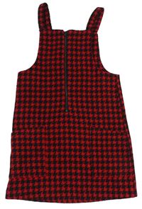 Červeno-černé kostkované vlněné šaty zn. St. Bernard