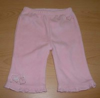 Růžové sametové kalhoty se srdíčkem zn. Early Days
