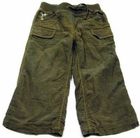 Zelené manžestrové kalhoty s nápisem zn. Next