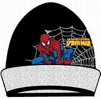 Nové - Černo-šedá čepička se Spidermanem zn. Marvel