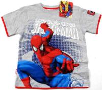 Outlet - Šedo-červené tričko se Spidermanem zn. Marvel