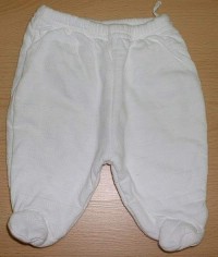 Bílé zateplené kalhoty se šlapičkami