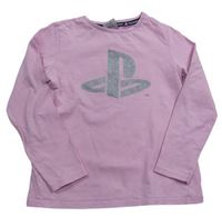 Růžové triko s logem PlayStation zn. George