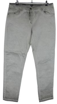 Dámské šedé ombré plátěné skinny kalhoty zn. Iwie 