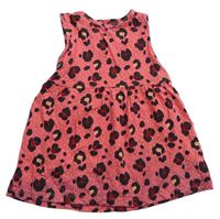 Červené šaty s leopardím vzorem zn. F&F