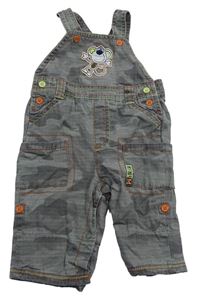 Khaki-šedé army plátěné kalhoty s opicí zn. George