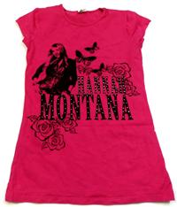 Růžové tričko s Hannou Montanou zn. George 