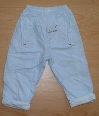Světlemodré plátěné kalhoty s podšívkou