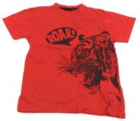 Červené tričko s tygrem zn. Rebel
