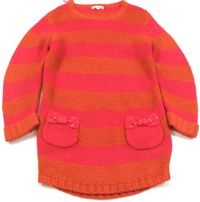 Oranžovo-růžová pruhovaná svetrová tunika zn. Bluezoo