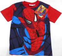 Outlet - Červeno-tmavomodré tričko se Spidermanem zn. Marvel