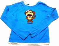 Modré triko s opičkou