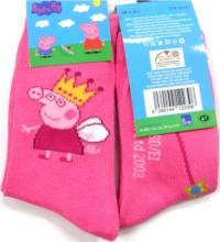 Outlet - Růžové ponožky Peppa Pig vel. 23-26