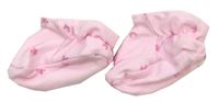 Růžové kojenecké látkové capáčky