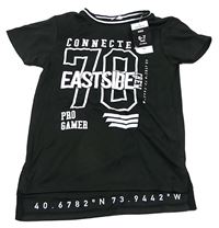 Černé sportovní tričko s nápisem zn. Pep&Co
