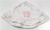 Bílo-růžový puntíkatý klobouček