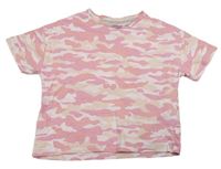 Růžové army crop tričko zn. Very