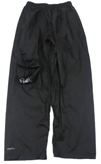 Černé šusťákové voděodolné funkční kalhoty + vak zn. Mountain Warehouse