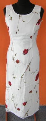 Dámské bílé šaty s květy zn. C&A