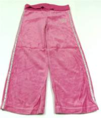 Růžové sametové kalhoty s korunkou zn.Ladybird 