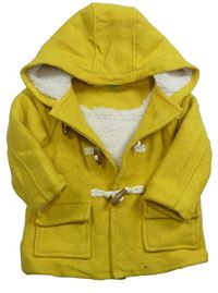 Žlutá zateplená bunda s kapucí zn. John Lewis