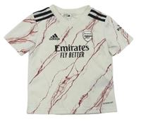 Krémovo-vínový melírovaný fotbalový dres - Arsenal zn. Adidas