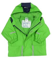 Zeleno-tmavomodrá nepromokavá jarní bunda s kapucí zn. Impidimpi