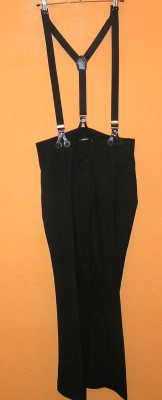 Dámské černé kalhoty s kšandami