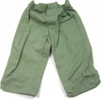 Zelené plátěné kalhoty