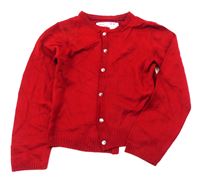 Tmavočervený pletený propínací svetr zn. Y.d