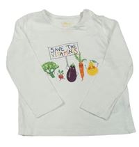 Bílé triko se zeleninou zn. TCM