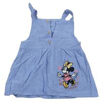 Modré šaty s Minnie a volánky zn. Disney
