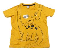 Oranžové tričko s dinosaury zn. Dopodopo