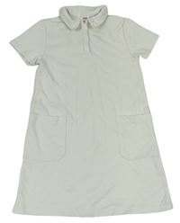 Bílé teplákové šaty s límečkem zn. Zara