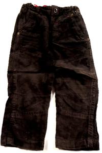 Hnědé manžestrové kalhoty zn. F&F 